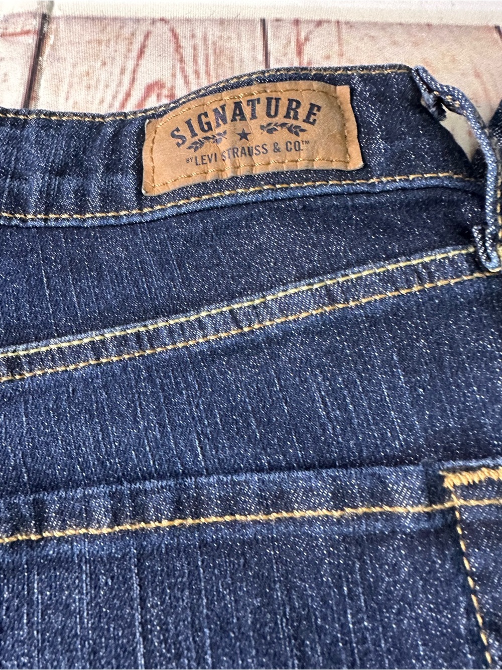Signature by Levi Strauss Dark Blue Boot Cut Jeans - Picture 16 of 16